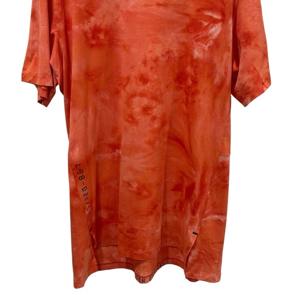 LuLuLemon DDWZ Orange Tie Dye Always Agile Short Sleeve Athletic Top Men's XL - Picture 4 of 9